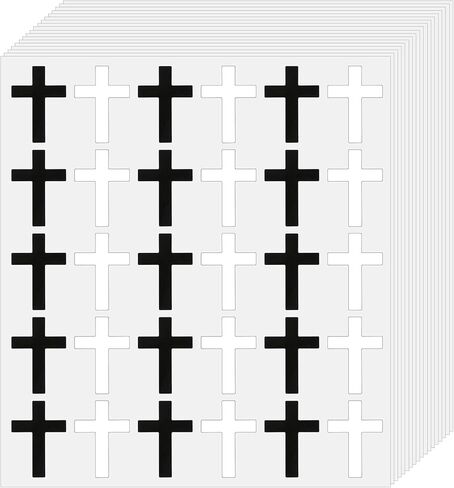 2400 قطعة من ملصقات الصليب الصغيرة المسيحية الدينية الكاثوليكية ملصقات صغيرة للرياضيين المسيحيين البيسبول كرة القدم كرة السلة خوذة زجاجة المياه حقيبة الظهر اللوازم الرياضية (0.51 × 0.35 بوصة) in Kuwait