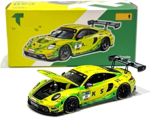 1/64 911 GT3 R 2024 لعبة سبيكة محرك السيارة يموت الصب نموذج معدني مجموعة الهدايا (911GT3R-أصفر) in Saudi Arabia