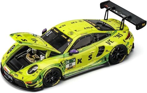 1/64 911 GT3 R 2024 لعبة سبيكة محرك السيارة يموت الصب نموذج معدني مجموعة الهدايا (911GT3R-أصفر) in Saudi Arabia