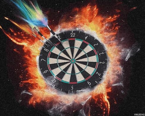 VNUIEHG DIY Digital Painting, Dart Board Print Paint by Numbers, Adult Digital Oil Painting Sets, DIY Paint by Numbers for Beginners 16x20in in Kuwait