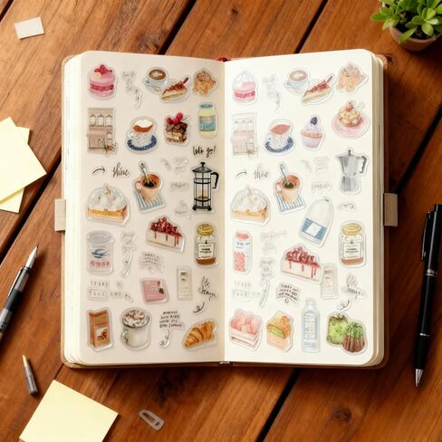 6 Sheets (150Pcs+) Cute Decorative Stickers, Creative Decal Pack for Cases, Notebooks, Skateboards, Tablets, Party Gifts, Guitars, Luggage, Water Bottles, Helmets, Gift Wrapping in Saudi Arabia
