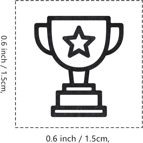 Trophy for Winner Rubber Stamp, 3/5 Inch Small Mini Stamp for Scrapbooking Card Making Planner in Saudi Arabia
