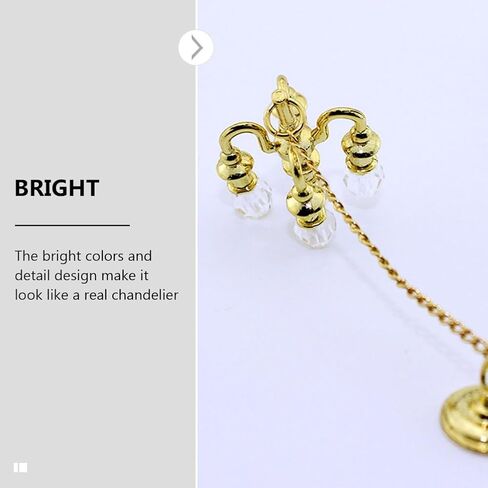 Kisangel 2pcs Miniature Hanging Crystal Chandelier for Dollhouse Decoration Elegant Ceiling Light for Miniature Scenes Finish in Saudi Arabia