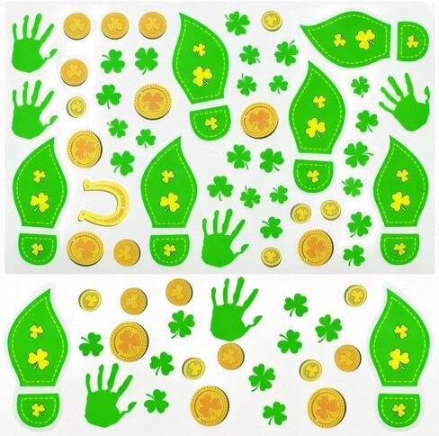 20 Pairs 40 Prints Removable Green Leprechaun Footprint Stickers for Floor, Wall, Stairs - St. Patrick's Day Party Decorations & Fun Magical Path Guide in Saudi Arabia