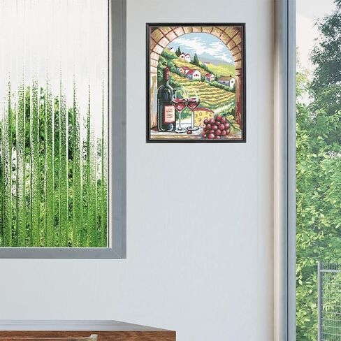 FREEBLOSS Cross Stitch Kit for Beginners Rural Scenery Stamped Cross Stitch Wall Hanging DIY Embroidery Kit with Instructions 15.8" x 19.7" in Saudi Arabia