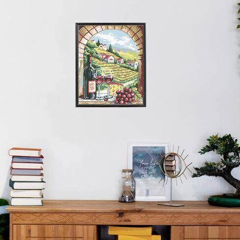 FREEBLOSS Cross Stitch Kit for Beginners Rural Scenery Stamped Cross Stitch Wall Hanging DIY Embroidery Kit with Instructions 15.8" x 19.7" in Saudi Arabia
