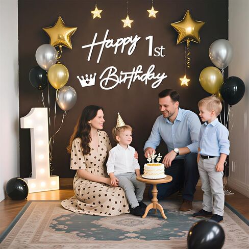 علامة عيد ميلاد سعيد بيضاء مع 0-9 أرقام للخلفية - عيد ميلاد سعيد الثامن عشر بحروف لامعة كبيرة ومجموعتين من الأرقام مجموعة عمرية مخصصة للخلفية، قوس البالون، ديكورات الحفلات in Kuwait