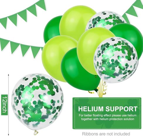 مجموعة ديكورات عيد القديس باتريك، 37 قطعة من زينة عيد القديس باتريك شامروك، ستائر ذات أهداب من رقائق معدنية، كرات مناديل، مروحة ورقية، لافتة محظوظة، بالونات فويل ديكور لمستلزمات الحفلات المنزلية in Kuwait