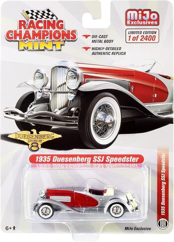 سيارة دييكاست محدودة 1:64 Duesenberg SSJ Speedster Diecast - فضي معدني وأحمر من Racing Champions in Saudi Arabia