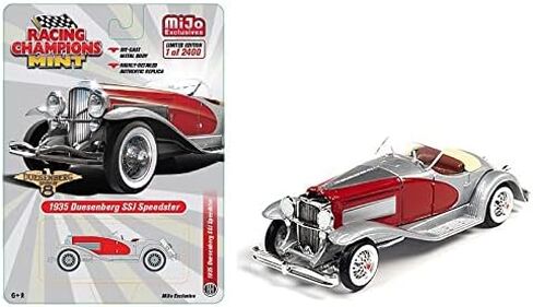 سيارة دييكاست محدودة 1:64 Duesenberg SSJ Speedster Diecast - فضي معدني وأحمر من Racing Champions in Saudi Arabia