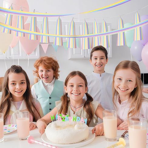 Tlswshsy 8 لفات من ورق الكريب الباستيل، 6 ألوان لتزيين ورق عيد الفصح، 262 قدم، لفات كريب معكرون أحمر لحفلات الزفاف وأعياد الميلاد وحفلات استقبال المولود الجديد in Kuwait