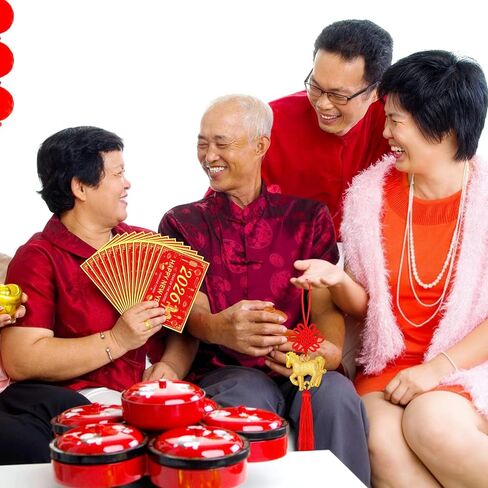 Soulchen 25 قطعة 2026 بطاقة خدش السنة الصينية الجديدة و24 عقدة صينية حمراء زينة شرابات الحظ لألعاب حفلات السنة القمرية الجديدة لوازم الهدايا in Saudi Arabia