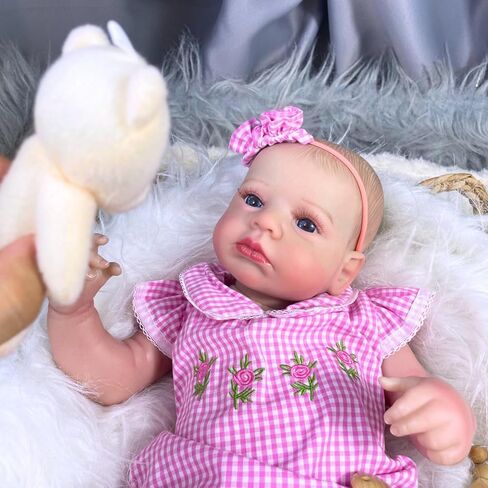 MRB Lifelike Reborn Baby Dolls, 20 Inch Realistic Real Life Baby Dolls Girl with Soft Weighted Body and Blue Eyes, Newborn Baby Dolls Gift with Accessories for 3+ Years Old Kids in Saudi Arabia