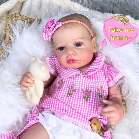 MRB Lifelike Reborn Baby Dolls, 20 Inch Realistic Real Life Baby Dolls Girl with Soft Weighted Body and Blue Eyes, Newborn Baby Dolls Gift with Accessories for 3+ Years Old Kids in Saudi Arabia