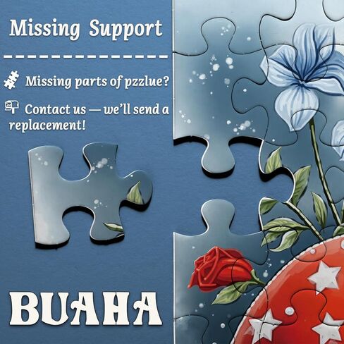 Patriotic Gnome Puzzles for Adults 1000 Pieces Magic Flower Mushroom Art Jigsaw Puzzles Impossible Hard Difficult Aesthetic Challenging Puzzles as Home Decor in Kuwait