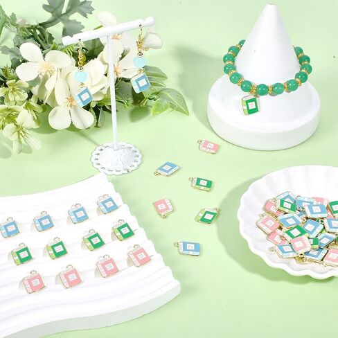 SUNNYCLUE 60Pcs 3 Colors Book Jewelry Charms School Enamel Charms Colorful Assorted Metal Class Student Golden Plated Alloy Small Pendants for Jewelry Making Necklaces Bracelets Earrings DIY Crafts in Saudi Arabia