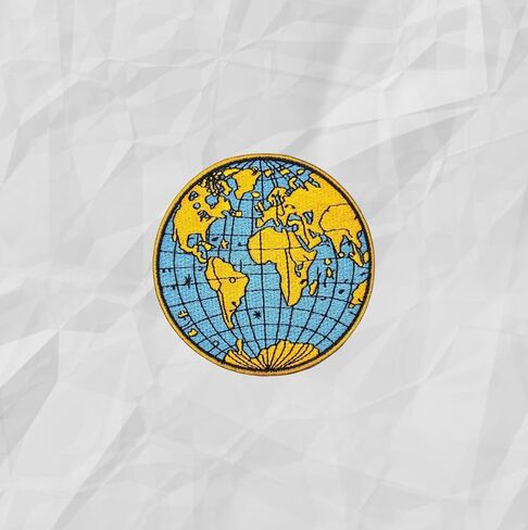 3.5 بوصة مطرزة على شكل كوكب الأرض العالمية كوكب حديد على رقعة | زخرفة جغرافية مزخرفة بالكي على/خياطة على رقع للملابس والقبعات وحقائب الظهر والملابس والسترات in Saudi Arabia
