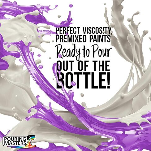 Pouring Masters Neon Jazzberry Ready to Pour Acrylic Pouring Paint - Premium 64-Ounce Pre-Mixed Fluid Acrylic Paint - Fluid Art Supplies for Canvas, Wood, Paper, Tile & Rocks in Saudi Arabia