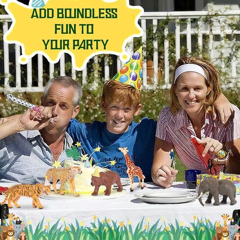 22 قطعة من أغطية الكعكة على شكل حيوانات سفاري، أغطية كعكة على شكل حيوانات الغابة مع قبعات صغيرة وأوراق مونسترا لحيوانات الغابة لتزيين حفلات أعياد الميلاد لحفلات استقبال المولود الجديد in Kuwait