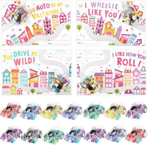 28 Pcs Valentine's Day Gift Card with Foam Airplanes Toys for Kids Boys Girls Valentines Party Favor Classroom Exchange Prizes Goodie Bags Stuffers Party Favor Valentines Party Supplies in Saudi Arabia