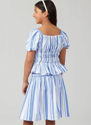 McCall's M8619A Easy-to-Make Girls' Ruched Pull-on Dress, Top and Loose-Fitting Skirt Sewing Pattern Packet, Design Code M8619, Sizes 7-8-10-12-14 in Saudi Arabia