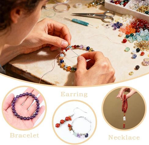 Natural Stone Beads Round Genuine Real Stone Beading Strand Loose Gemstones DIY Smooth Bead for Bracelet Necklace Earrings Jewelry Making (Pink Quartz, 8mm 45 Pieces) in Saudi Arabia