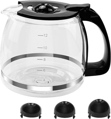 Coffee Machine Replacement for Hamilton Beach 12 Cup Glass Carafe-With Head Three Different Height Size 49902/04 Coffee Maker 49915 49905 49317 49467 49611 49934 46290 46299 46293 43874 49630 49615 in Saudi Arabia
