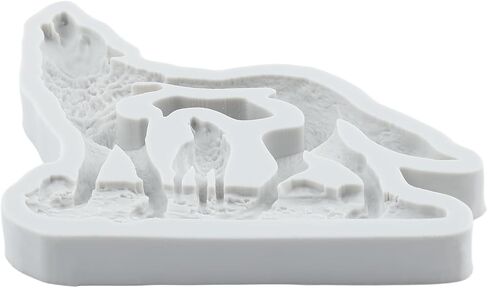 Howling Wolf Silicone Resin Mold Wolf Polymer Clay Molds for DIY Crafts Epoxy Resin Casting Air Dry Polymer Clay Plaster Jewelry Making in Kuwait