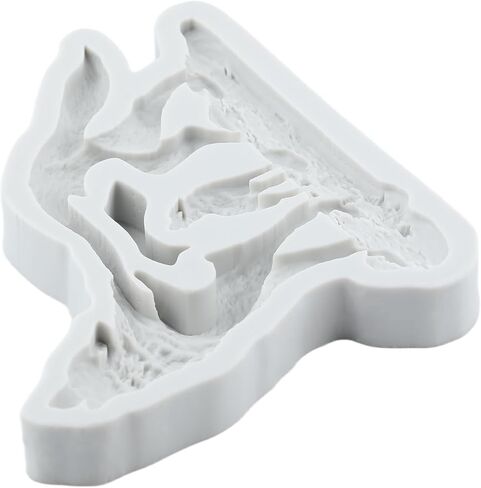 Howling Wolf Silicone Resin Mold Wolf Polymer Clay Molds for DIY Crafts Epoxy Resin Casting Air Dry Polymer Clay Plaster Jewelry Making in Kuwait