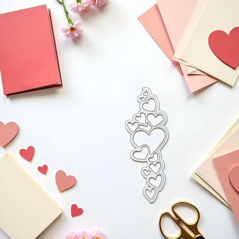 Love Heart Die Cut for Card Making, Love Heart Metal Cutting Dies Congratulations Die Cuts Embossing Stencils Template for DIY Scrap-Booking Decor Wedding Birthday Blessing Card in Saudi Arabia