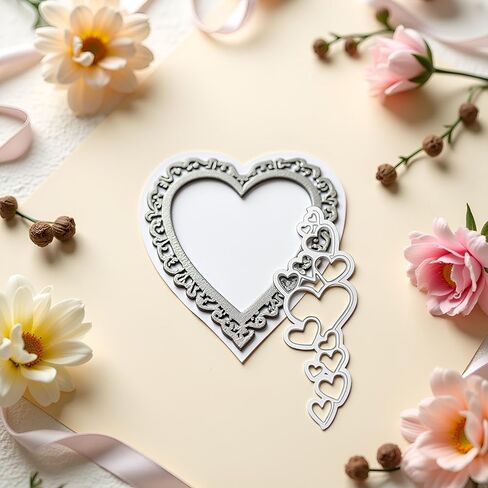 Love Heart Die Cut for Card Making, Love Heart Metal Cutting Dies Congratulations Die Cuts Embossing Stencils Template for DIY Scrap-Booking Decor Wedding Birthday Blessing Card in Saudi Arabia