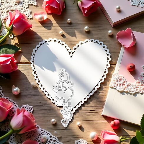 Love Heart Die Cut for Card Making, Love Heart Metal Cutting Dies Congratulations Die Cuts Embossing Stencils Template for DIY Scrap-Booking Decor Wedding Birthday Blessing Card in Saudi Arabia