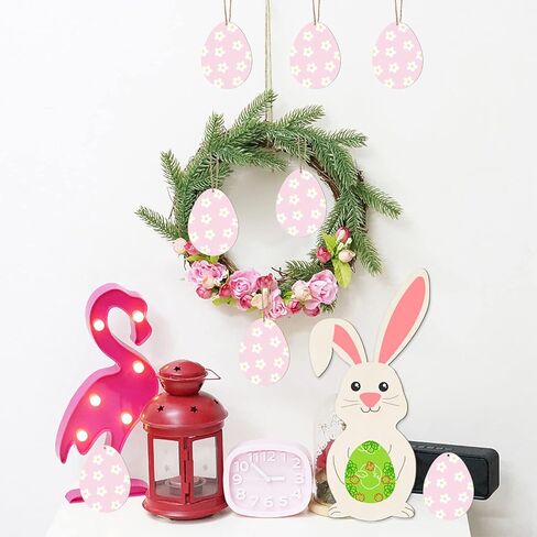 Zontween Unfinished Wooden Easter Egg Cutouts 20pcs DIY Crafts Painting Supplies for Christmas Birthday Party Happy Easter Spring Home Decor in Saudi Arabia