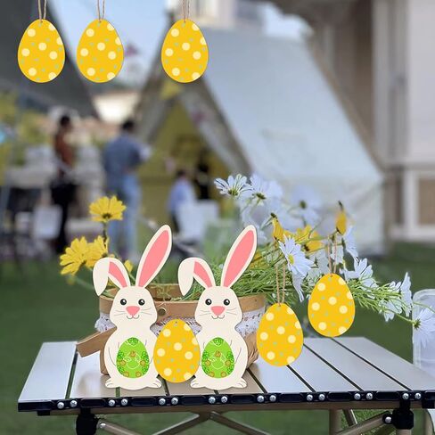 Zontween Unfinished Wooden Easter Egg Cutouts 20pcs DIY Crafts Painting Supplies for Christmas Birthday Party Happy Easter Spring Home Decor in Saudi Arabia