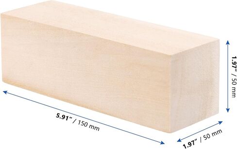 MANCHAP 16 Pack 6 x 2 x 2 Inch Basswood Carving Blocks, Unfinished Solid Wooden Carving Blocks, Wood Whittling Basswood Block for Carving, Crafts in Saudi Arabia