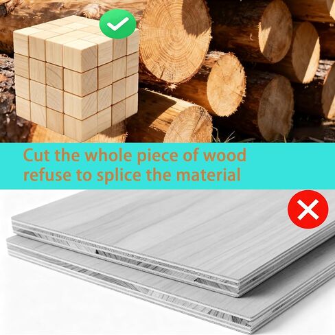 64PCS2-inch Blank Pine Wood Blocks, Suitable for Crafts, Carving, Laser Engraving. Shower Party Decorations. in Saudi Arabia