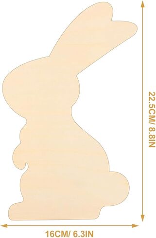 Angoily 10 قطعة أرنب عيد الفصح قطع خشبية غير مكتملة شرائح خشبية دهان داي ديكور ألواح حرفية طبيعية للديكور المنزلي in Kuwait