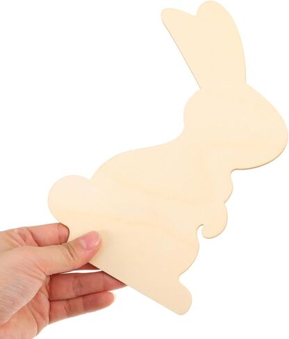 Angoily 10 قطعة أرنب عيد الفصح قطع خشبية غير مكتملة شرائح خشبية دهان داي ديكور ألواح حرفية طبيعية للديكور المنزلي in Kuwait
