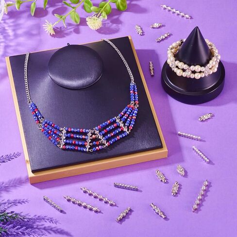 حجر الراين مستطيل شريط فاصل الخرز العتيقة الفضة متعددة حبلا موصل رابط نهاية بار التبتية متعدد الطبقات الخرز أنبوب فاصل معدني متعدد الفتحات لصنع المجوهرات الحرف اليدوية لوازم الملحقات in Kuwait