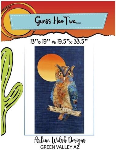 Guess Hoo Two Quilt Pattern - an Arlene Walsh Design, Southwest Pattern, Fused Applique in Saudi Arabia