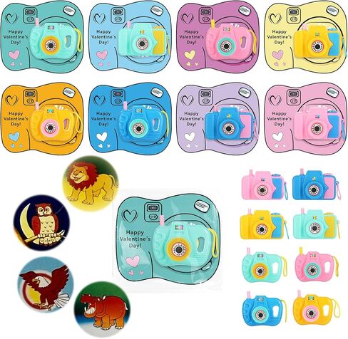Jenaai 30 Pack Valentines Day Gifts for Kids Mini Toy Camera Bulk Set with Valentine's Greeting Cards Images in Viewfinder for Kids Classroom Exchange Gift Award Prize Party Favors in Saudi Arabia