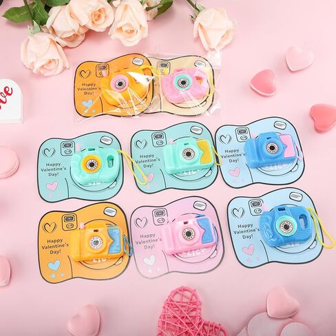 Jenaai 30 Pack Valentines Day Gifts for Kids Mini Toy Camera Bulk Set with Valentine's Greeting Cards Images in Viewfinder for Kids Classroom Exchange Gift Award Prize Party Favors in Saudi Arabia