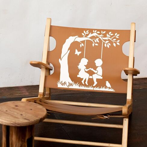 FINGERINSPIRE 4Pcs Swing Tree Painting Stencil with Paintbrush 11.8x11.8inch Tree Flower Grass Human Animal Painting Stencil Human Swinging Under the Tree Decoration Stencils for Painting on Wood Wall in Saudi Arabia