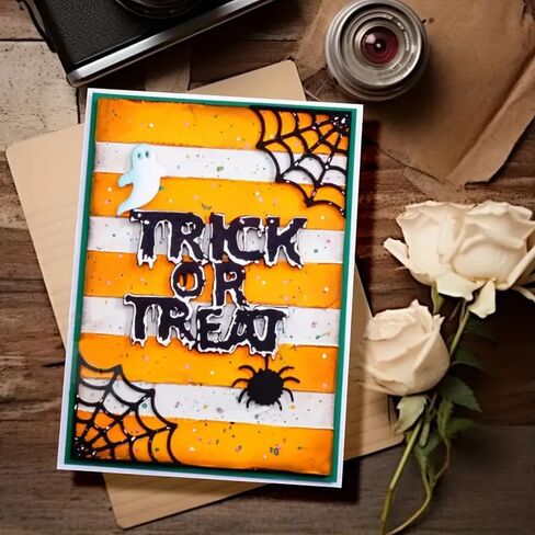 Halloween Spider Web Trick Or Treat Metal Die Cuts,Flower Branch Leaf Cutting Dies Cut Stencils for DIY Scrapbooking Album Decorative Embossing Paper Dies Card Making in Saudi Arabia