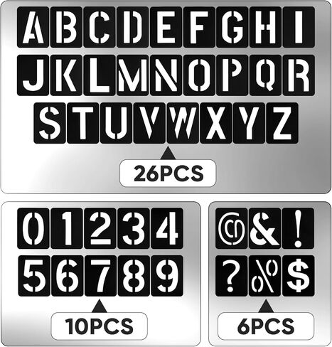 42 PCS Letter Stencils for Painting, Interlocking Design for DIY Art Projects in Saudi Arabia