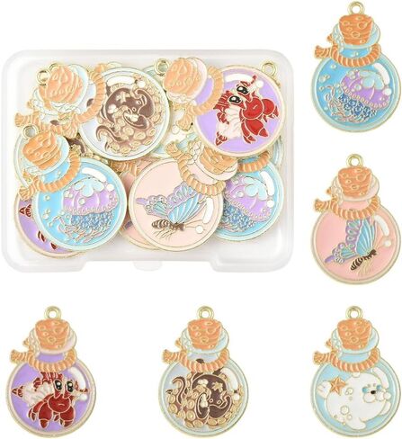 10-60Pcs Assorted Charms for Jewelry Making Animal Christmast Cute Pendants Charms for Necklaces Bracelets Earring Making and Crafting Craft Gift in Saudi Arabia