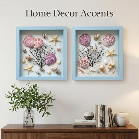 Plastic Sea Shells for Crafts, Assorted Mixed Shells & Starfish (12+ Types: Bread Starfish, Conch, Scallop etc.), DIY Supplies for Home Decor, Fish Tanks, Vase Fillers & Beach Art in Saudi Arabia
