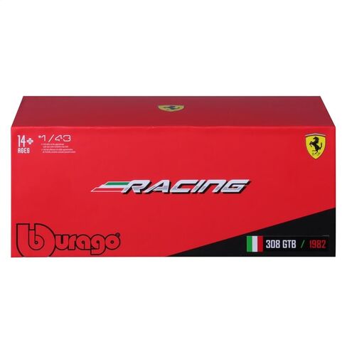 Bburago Ferrari Racing 308 GTB (1982) Super Car - 1:43 Scale - Incredibly Detailed Die-Cast Replica Collectible Model in Saudi Arabia