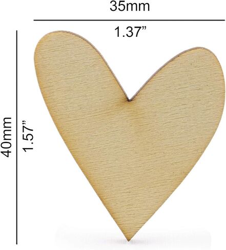 Summer-Ray 120pcs Mini Wonky Wooden Hearts Laser Cut for Wedding Crafts Table Decorations in Saudi Arabia