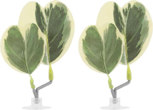 Betta Fish Bed, Betta Leaf Bed, Plastic Betta Hammock, Betta Hammock Pad W/Suction Cup, Betta Heart-Shaped Leaf Bed Aquarium Decor, Yellow Green 2Pcs in Saudi Arabia